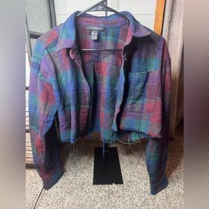 Forever 21 Multicolor Plaid Bomber Jacket